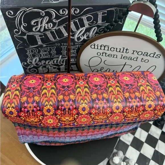 NWOT Kurt Geiger London x Matthew Williamson Large Square Woven Shopper Tote - Picture 3 of 5